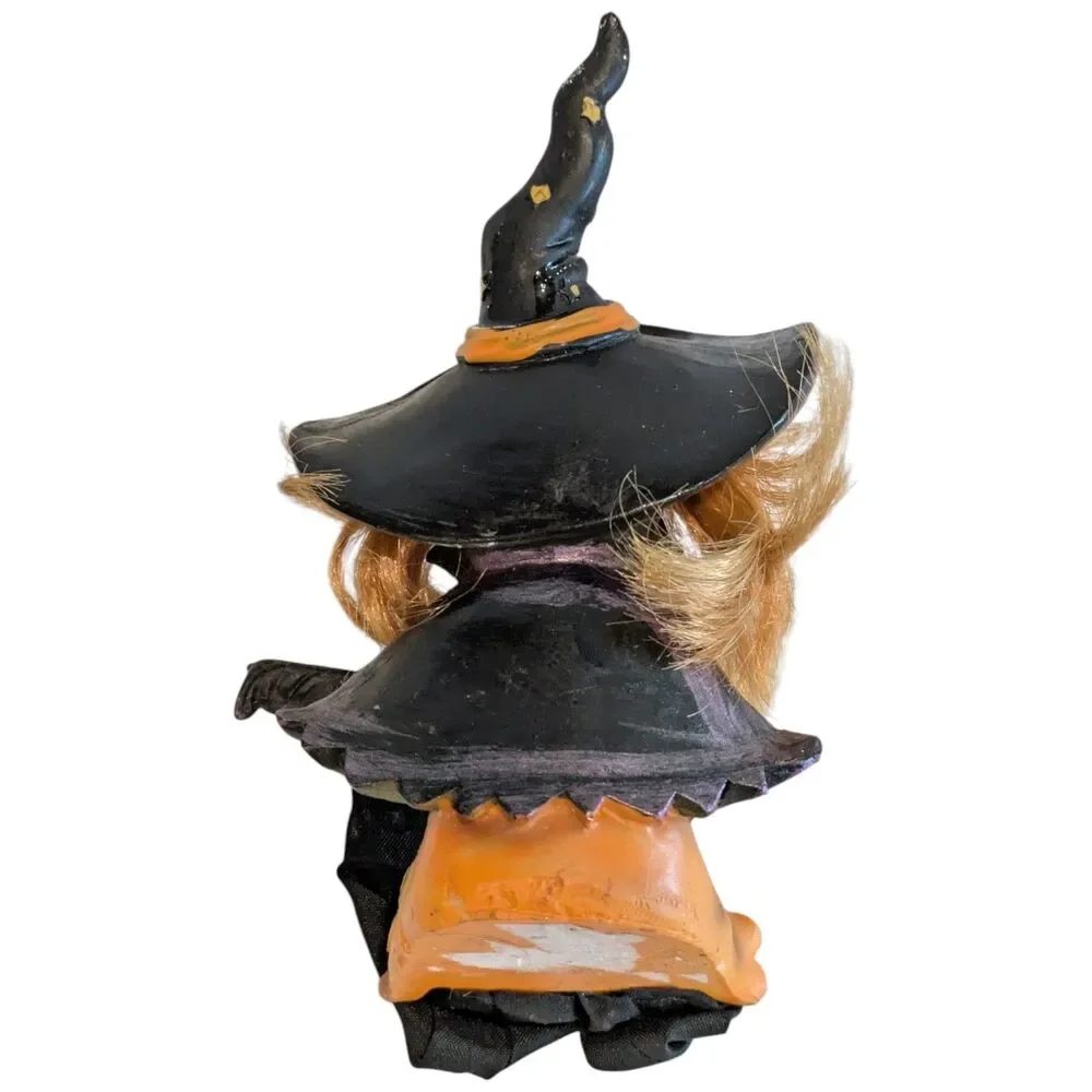 Halloween Witch Figurine Shelf Sitter Trick or Treat 7” Vintage Figurine 1994